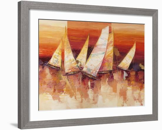 Vele all'orizzonte-Luigi Florio-Framed Art Print