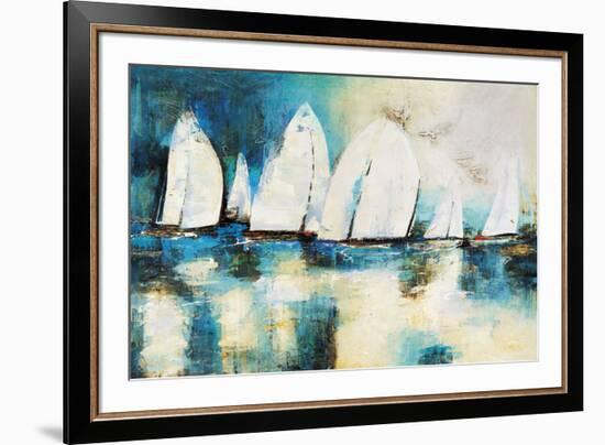 Velero Azul-Nancy Villarreal Santos-Framed Art Print