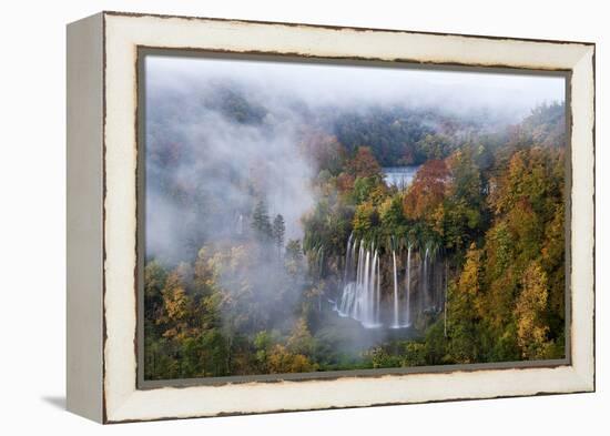 Veliki Prstavci Waterfalls Close to Gradinsko Lake at Dawn, Plitvice Lakes Np, Croatia, October-Biancarelli-Framed Premier Image Canvas