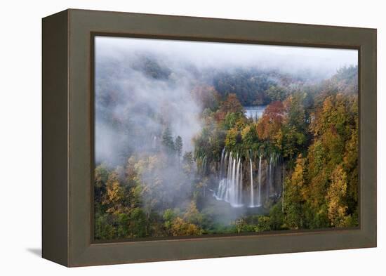 Veliki Prstavci Waterfalls Close to Gradinsko Lake at Dawn, Plitvice Lakes Np, Croatia, October-Biancarelli-Framed Premier Image Canvas