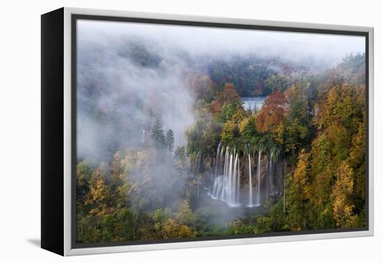 Veliki Prstavci Waterfalls Close to Gradinsko Lake at Dawn, Plitvice Lakes Np, Croatia, October-Biancarelli-Framed Premier Image Canvas