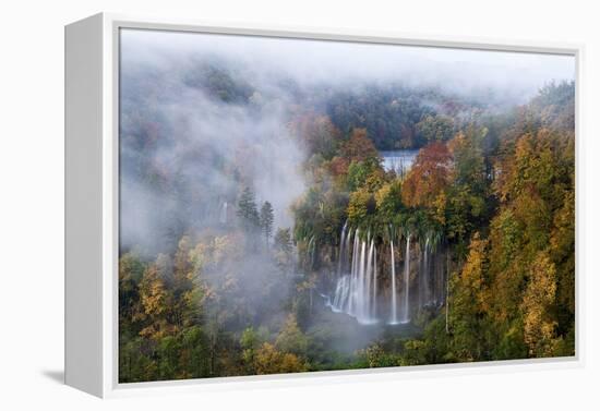 Veliki Prstavci Waterfalls Close to Gradinsko Lake at Dawn, Plitvice Lakes Np, Croatia, October-Biancarelli-Framed Premier Image Canvas