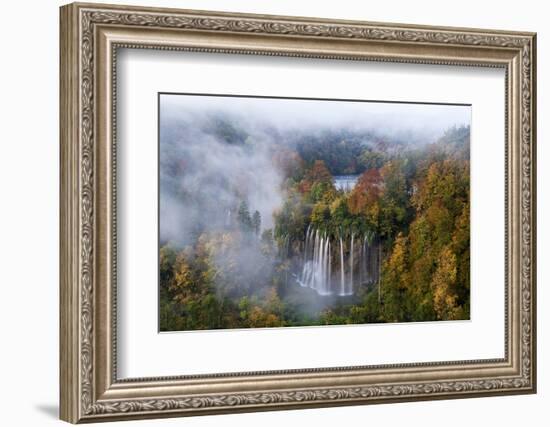 Veliki Prstavci Waterfalls Close to Gradinsko Lake at Dawn, Plitvice Lakes Np, Croatia, October-Biancarelli-Framed Photographic Print