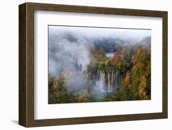 Veliki Prstavci Waterfalls Close to Gradinsko Lake at Dawn, Plitvice Lakes Np, Croatia, October-Biancarelli-Framed Photographic Print