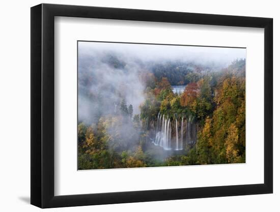 Veliki Prstavci Waterfalls Close to Gradinsko Lake at Dawn, Plitvice Lakes Np, Croatia, October-Biancarelli-Framed Photographic Print