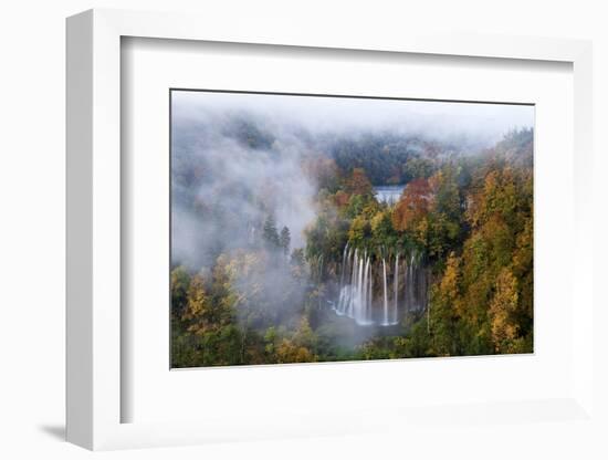 Veliki Prstavci Waterfalls Close to Gradinsko Lake at Dawn, Plitvice Lakes Np, Croatia, October-Biancarelli-Framed Photographic Print