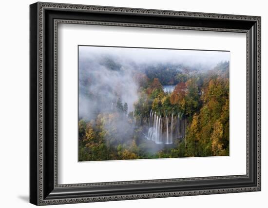 Veliki Prstavci Waterfalls Close to Gradinsko Lake at Dawn, Plitvice Lakes Np, Croatia, October-Biancarelli-Framed Photographic Print