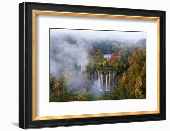 Veliki Prstavci Waterfalls Close to Gradinsko Lake at Dawn, Plitvice Lakes Np, Croatia, October-Biancarelli-Framed Photographic Print