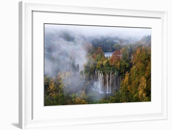 Veliki Prstavci Waterfalls Close to Gradinsko Lake at Dawn, Plitvice Lakes Np, Croatia, October-Biancarelli-Framed Photographic Print