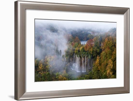 Veliki Prstavci Waterfalls Close to Gradinsko Lake at Dawn, Plitvice Lakes Np, Croatia, October-Biancarelli-Framed Photographic Print