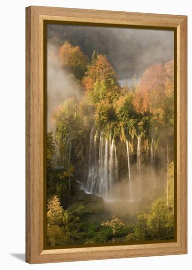 Veliki Prstavci Waterfalls Close to Gradinsko Lake, Dawn, Upper Lakes, Plitvice Lakes Np, Croatia-Biancarelli-Framed Premier Image Canvas