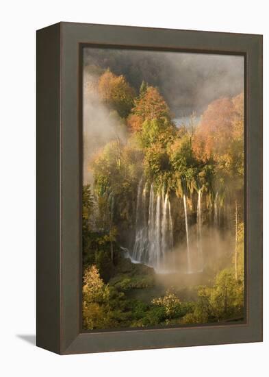 Veliki Prstavci Waterfalls Close to Gradinsko Lake, Dawn, Upper Lakes, Plitvice Lakes Np, Croatia-Biancarelli-Framed Premier Image Canvas