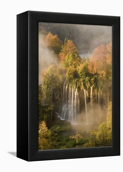 Veliki Prstavci Waterfalls Close to Gradinsko Lake, Dawn, Upper Lakes, Plitvice Lakes Np, Croatia-Biancarelli-Framed Premier Image Canvas