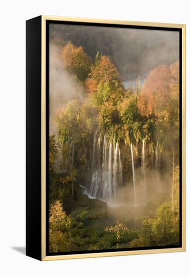 Veliki Prstavci Waterfalls Close to Gradinsko Lake, Dawn, Upper Lakes, Plitvice Lakes Np, Croatia-Biancarelli-Framed Premier Image Canvas