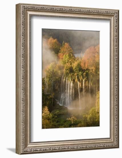 Veliki Prstavci Waterfalls Close to Gradinsko Lake, Dawn, Upper Lakes, Plitvice Lakes Np, Croatia-Biancarelli-Framed Photographic Print