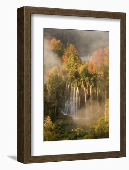 Veliki Prstavci Waterfalls Close to Gradinsko Lake, Dawn, Upper Lakes, Plitvice Lakes Np, Croatia-Biancarelli-Framed Photographic Print