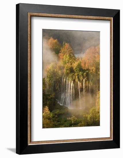 Veliki Prstavci Waterfalls Close to Gradinsko Lake, Dawn, Upper Lakes, Plitvice Lakes Np, Croatia-Biancarelli-Framed Photographic Print