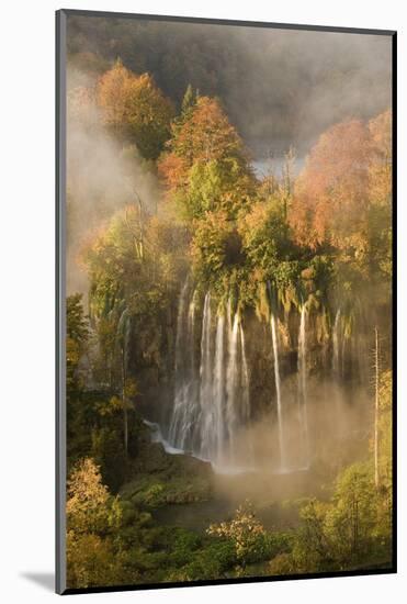 Veliki Prstavci Waterfalls Close to Gradinsko Lake, Dawn, Upper Lakes, Plitvice Lakes Np, Croatia-Biancarelli-Mounted Photographic Print