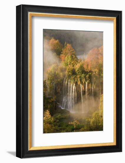 Veliki Prstavci Waterfalls Close to Gradinsko Lake, Dawn, Upper Lakes, Plitvice Lakes Np, Croatia-Biancarelli-Framed Photographic Print