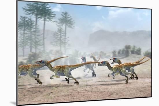 Velociraptor Dinosaurs-Jose Antonio-Mounted Photographic Print