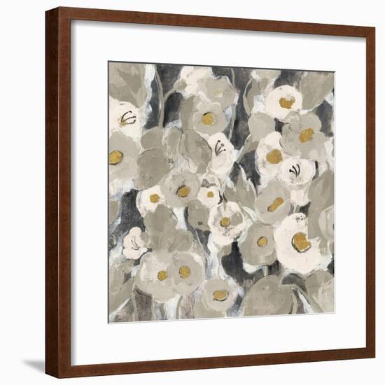 Velvety Florals Neutral II-Silvia Vassileva-Framed Art Print