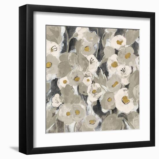 Velvety Florals Neutral II-Silvia Vassileva-Framed Art Print