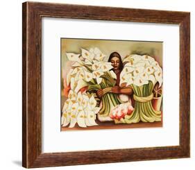 Vendedora Alcatraces-Diego Rivera-Framed Art Print