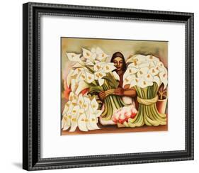 Vendedora Alcatraces-Diego Rivera-Framed Art Print