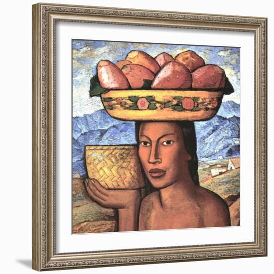 Vendedoras De Tunas-Alfredo Ramos Martinez-Framed Art Print