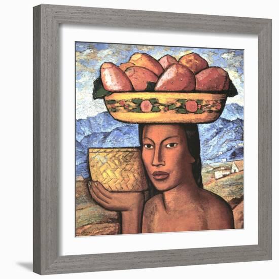 Vendedoras De Tunas-Alfredo Ramos Martinez-Framed Art Print