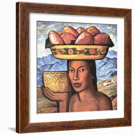 Vendedoras De Tunas-Alfredo Ramos Martinez-Framed Art Print