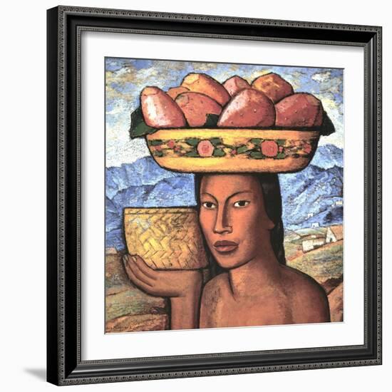 Vendedoras De Tunas-Alfredo Ramos Martinez-Framed Art Print