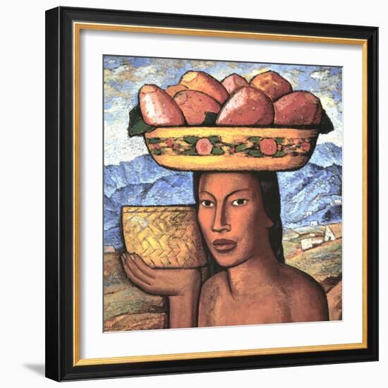 Vendedoras De Tunas-Alfredo Ramos Martinez-Framed Art Print