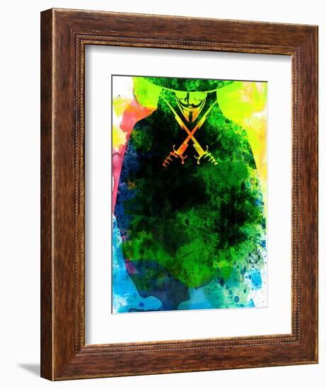 Vendetta Watercolor 2-Lora Feldman-Framed Premium Giclee Print