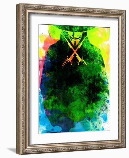 Vendetta Watercolor 2-Lora Feldman-Framed Art Print