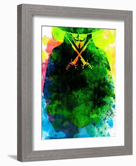 Vendetta Watercolor 2-Lora Feldman-Framed Art Print