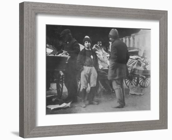 Vendor Sports Police Badge-Lewis Wickes Hine-Framed Photo