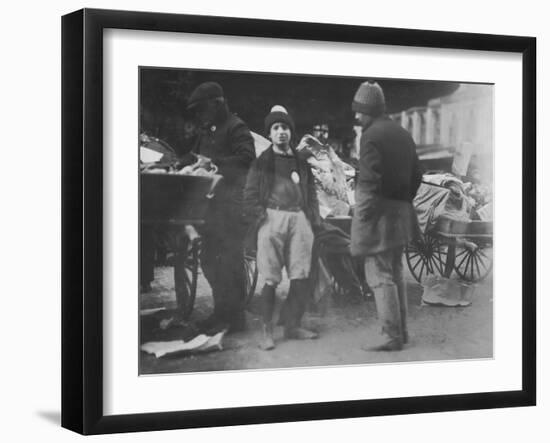 Vendor Sports Police Badge-Lewis Wickes Hine-Framed Photo