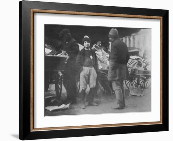 Vendor Sports Police Badge-Lewis Wickes Hine-Framed Photo