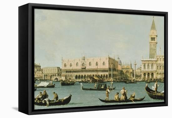 Venedig, Dogenpalast Und Marcusplatz Vom Bacino Di San Marco-Canaletto-Framed Premier Image Canvas