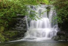 Stunning Waterfall Flowing over Rocks through Lush Green Forest with Long Exposure-Veneratio-Photographic Print