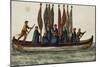 Venetian Boat Decked Out For-null-Mounted Giclee Print