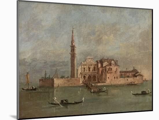 Venetian Church (Oil on Canvas)-Francesco Guardi-Mounted Giclee Print