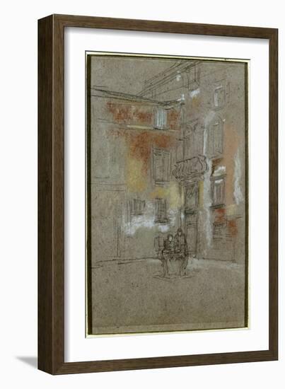 Venetian Courtyard: Corte Bollani, 1880-James Abbott McNeill Whistler-Framed Giclee Print