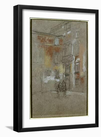 Venetian Courtyard: Corte Bollani, 1880-James Abbott McNeill Whistler-Framed Giclee Print