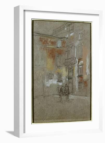 Venetian Courtyard: Corte Bollani, 1880-James Abbott McNeill Whistler-Framed Giclee Print