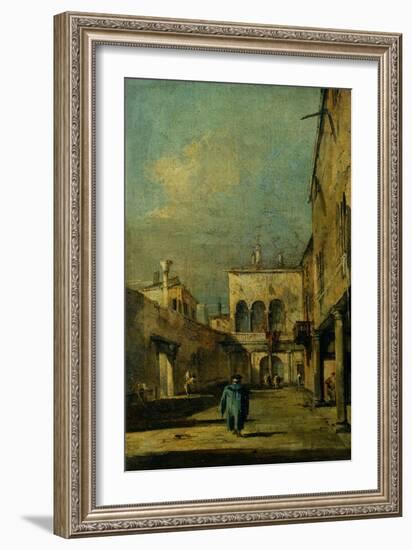 Venetian Courtyard-Francesco Guardi-Framed Giclee Print