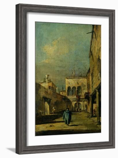 Venetian Courtyard-Francesco Guardi-Framed Giclee Print