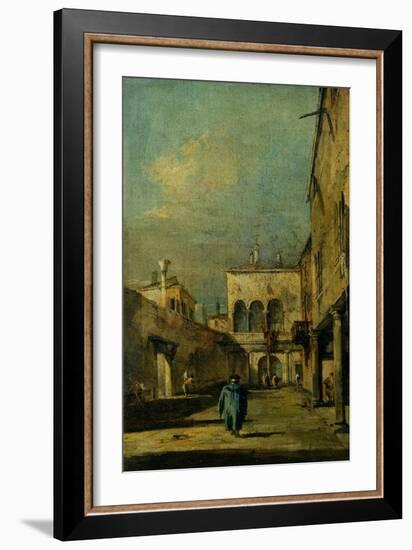 Venetian Courtyard-Francesco Guardi-Framed Giclee Print