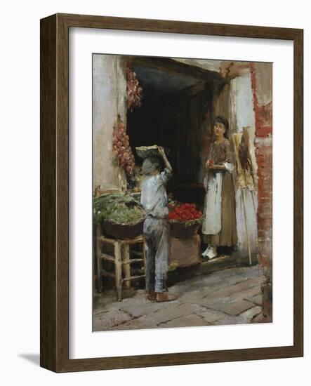 Venetian Fruit Shop-Theodore Robinson-Framed Giclee Print